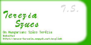 terezia szucs business card